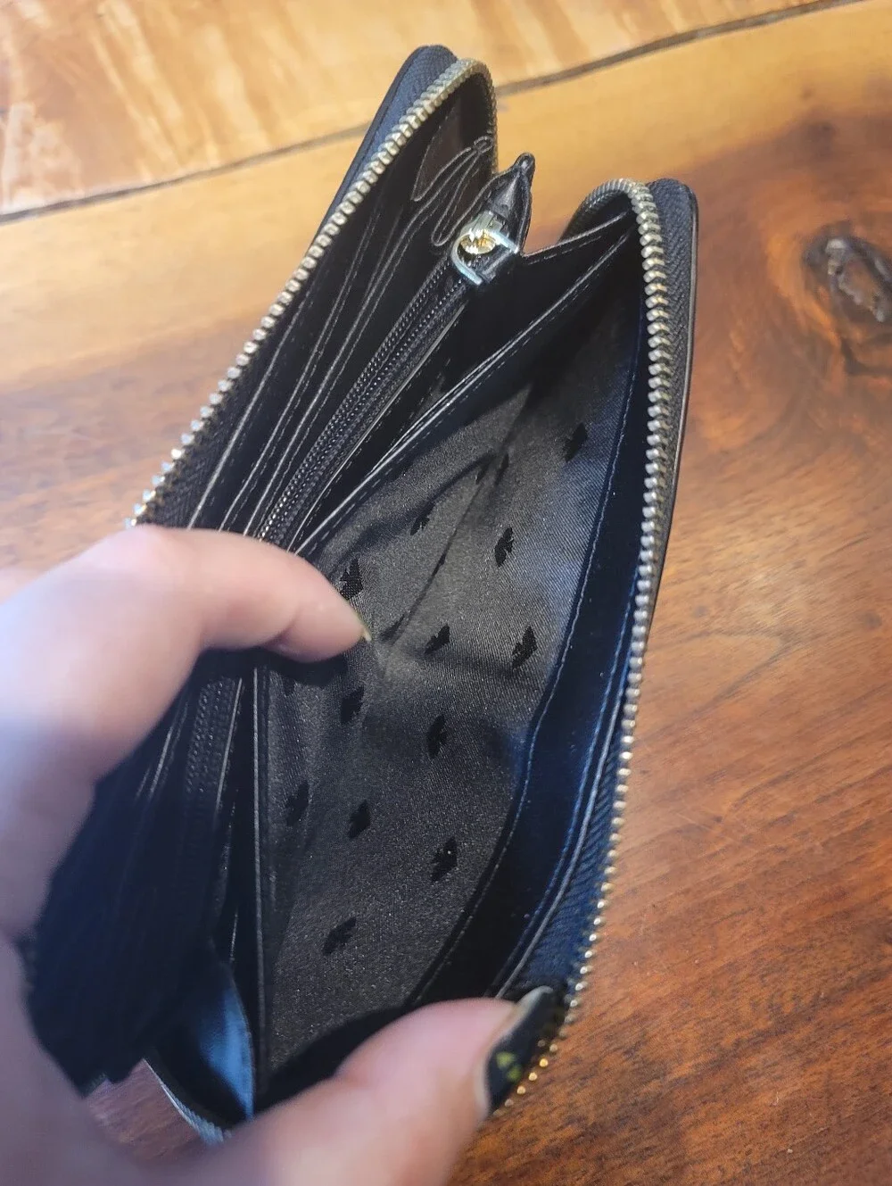 Kate Spade Black Leather Continental Wallet